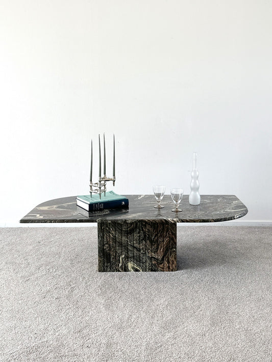 Vintage Marble Coffee Table, Italy // 1980s