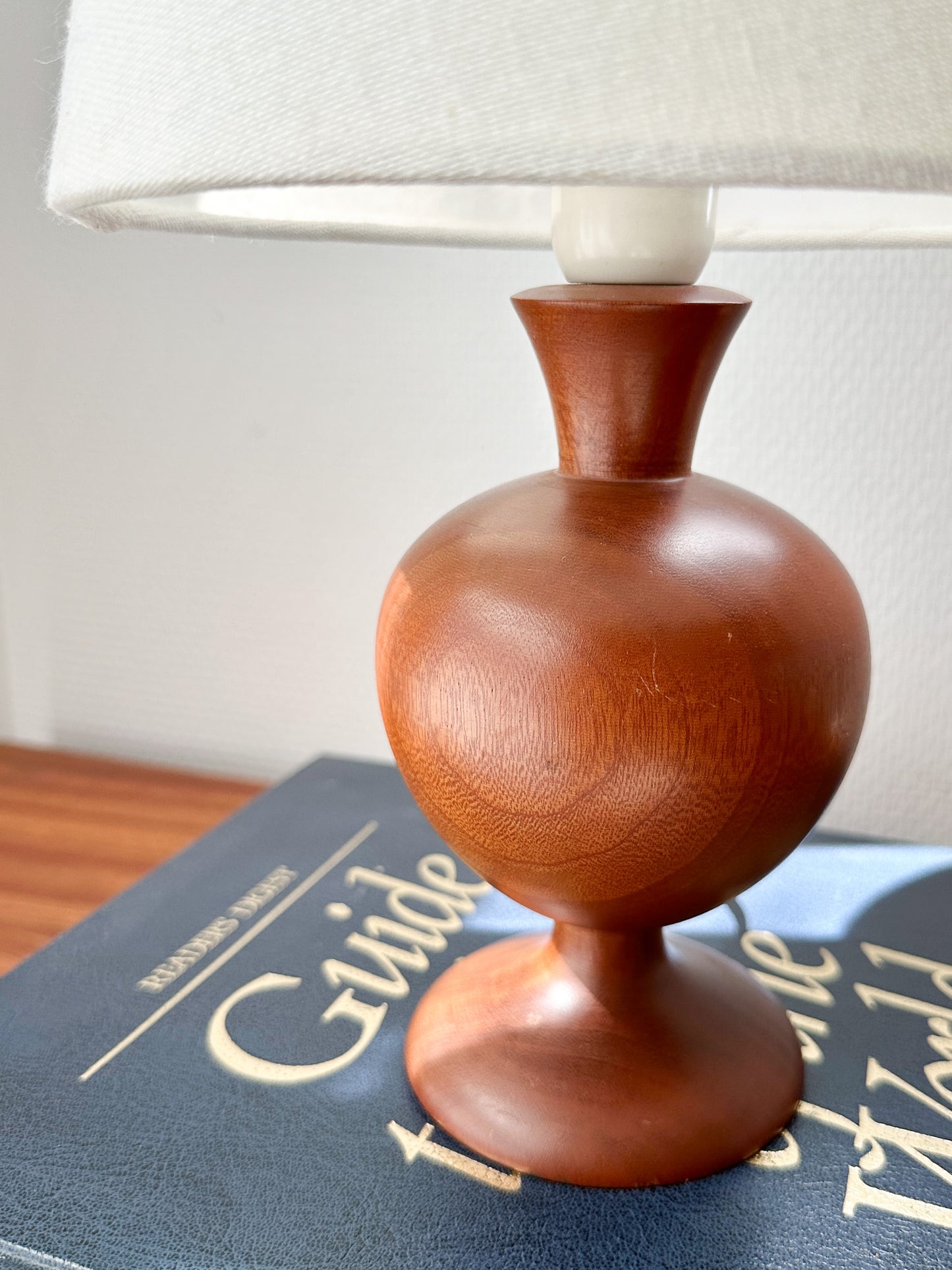 Sculptural Wooden Table Lamp // 1960s